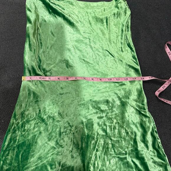 Rat Boa Vaeda Mint Green Velvet Mini Halter Silk Blend Dress Size Small - Picture 9 of 12